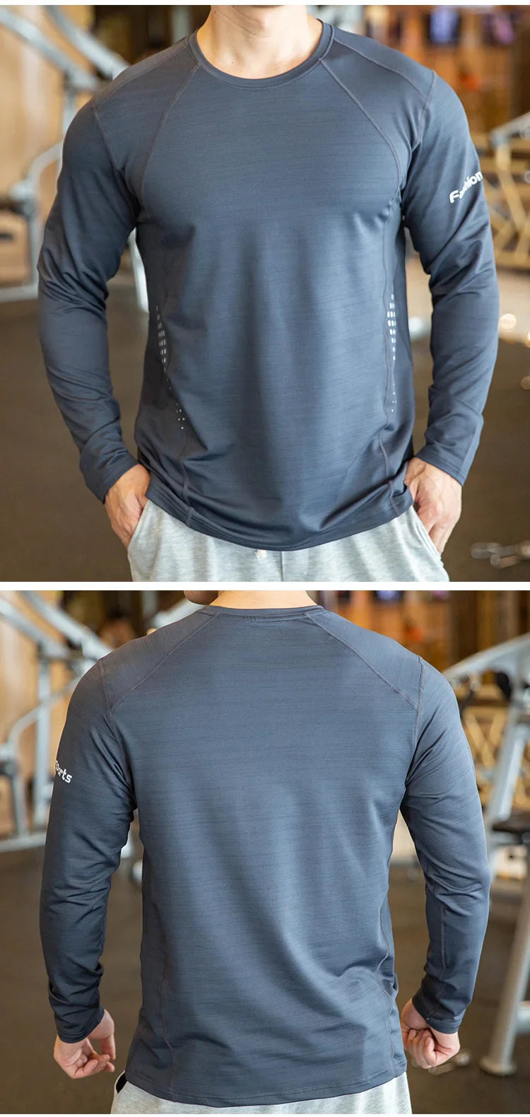Men's Quick Dry Compression Long-Sleeve Workout Tee