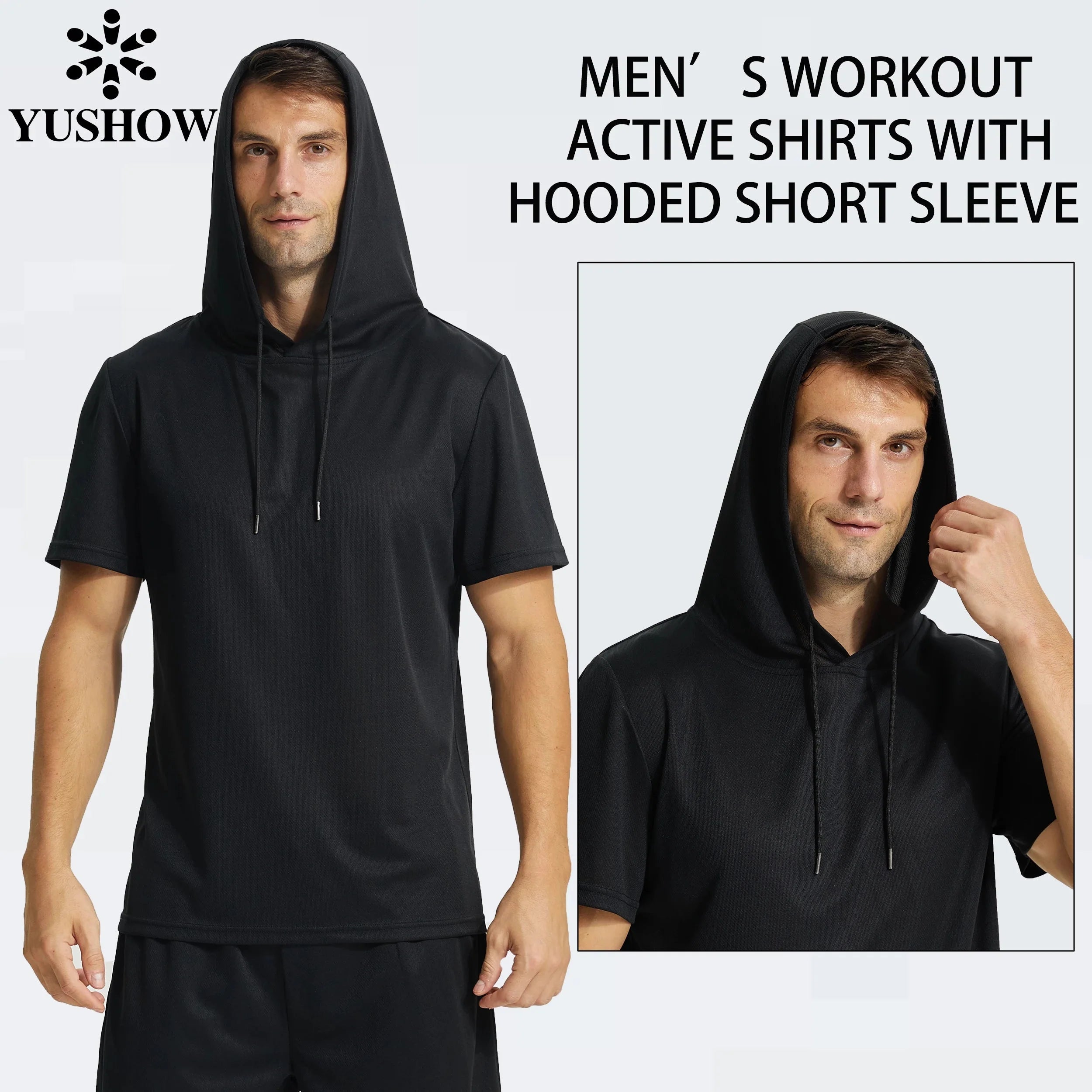 Men's Workout Hooded T-Shirts
