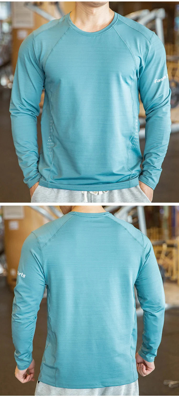 Men's Quick Dry Compression Long-Sleeve Workout Tee