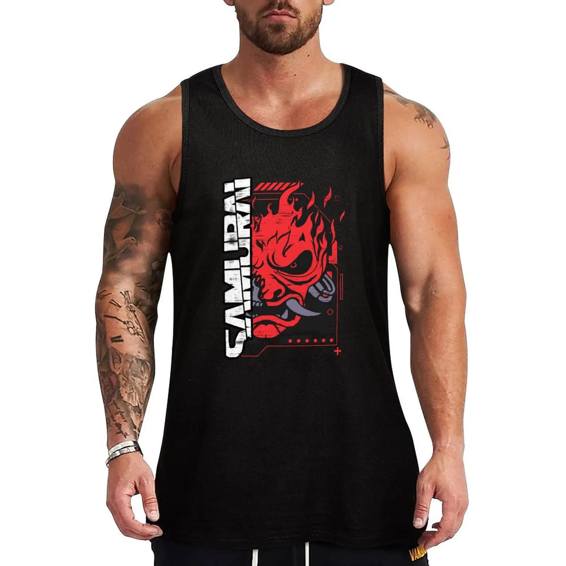 Samurai Rock Band Men's Sleeveless Gym Tank Top