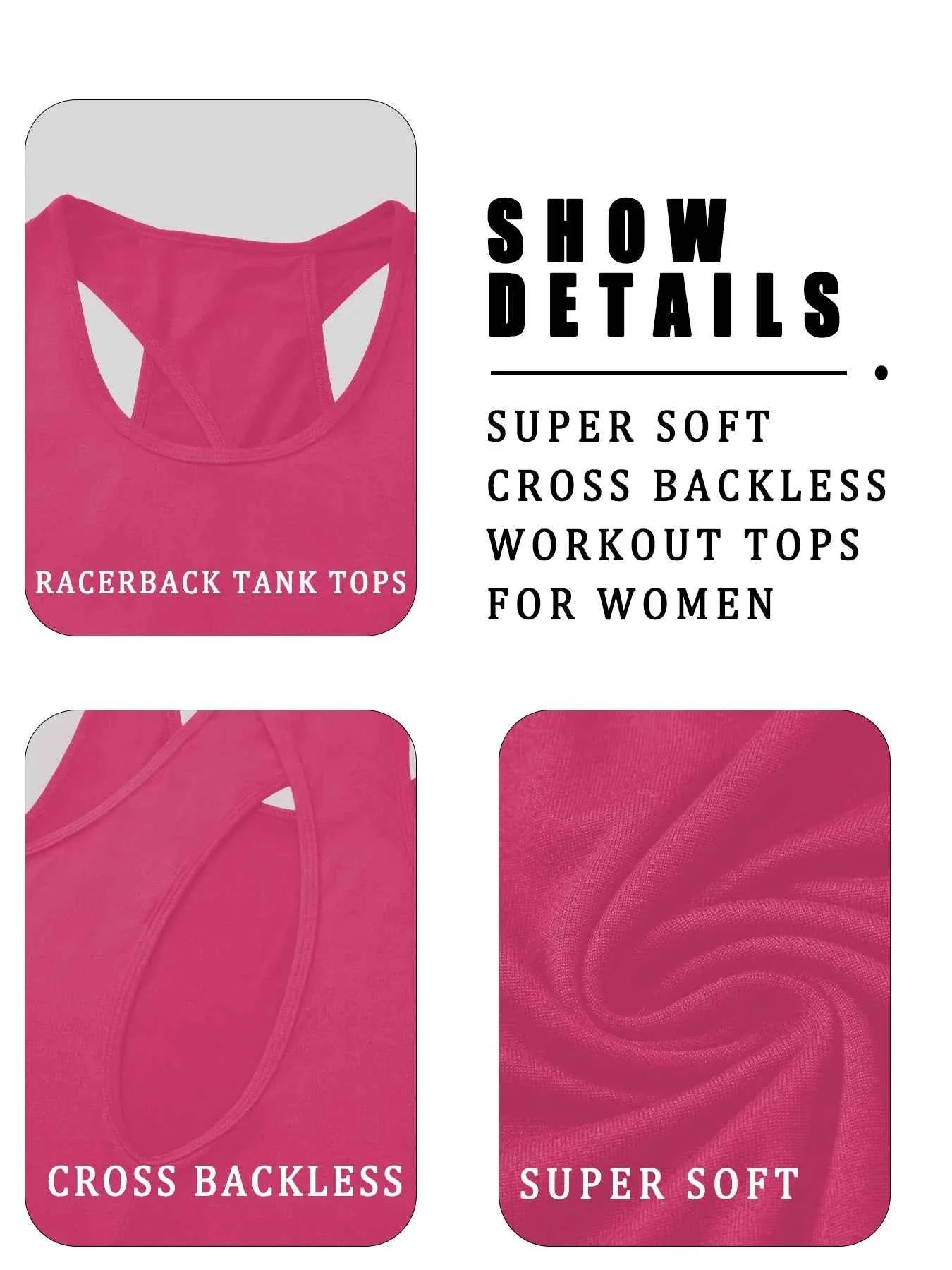 Women's Super Soft Cross Racerback Yoga Tops