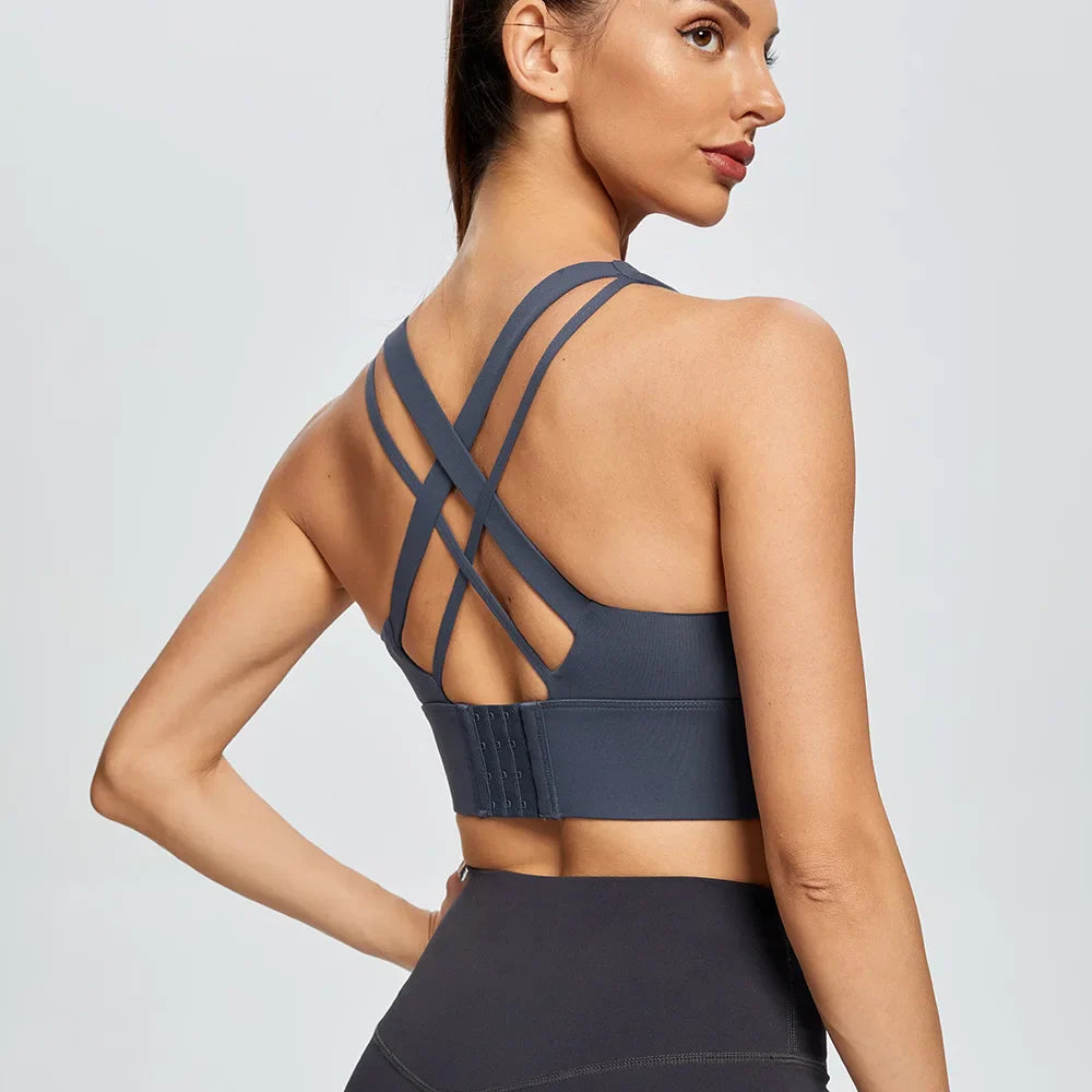 Women's High Impact Sports Bra with Back Closure