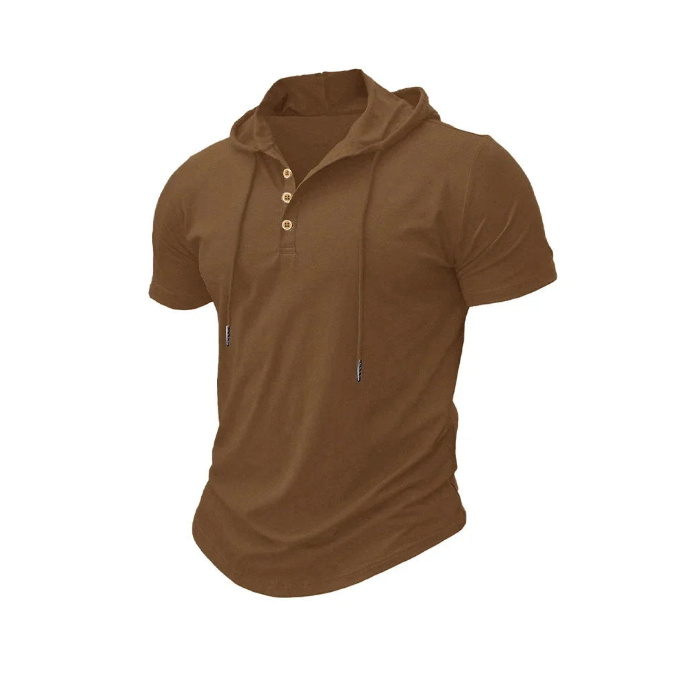 Men's Slim Fit Hooded Breathable T-shirt