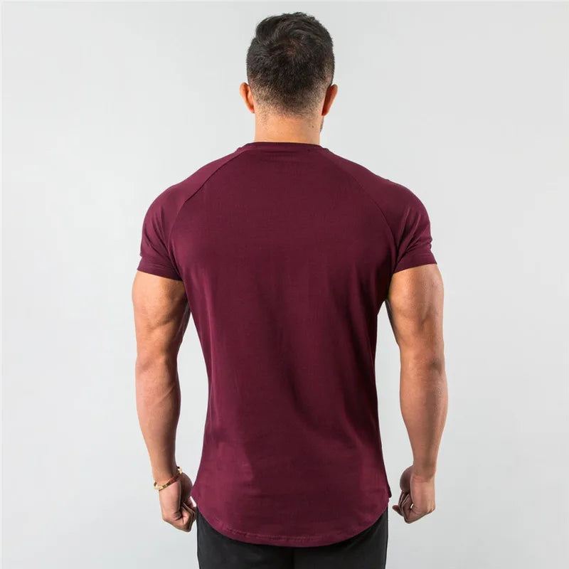 Men's Cotton Plain Fitness T-Shirts