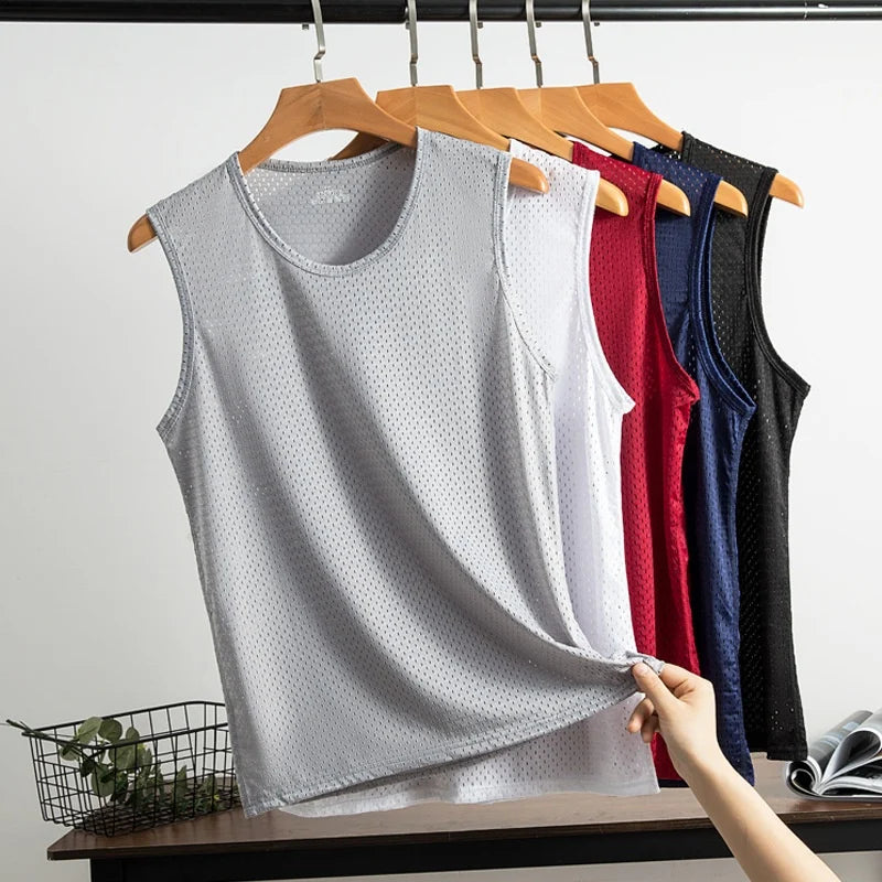 Men's Ice Silk Mesh Tank Tops