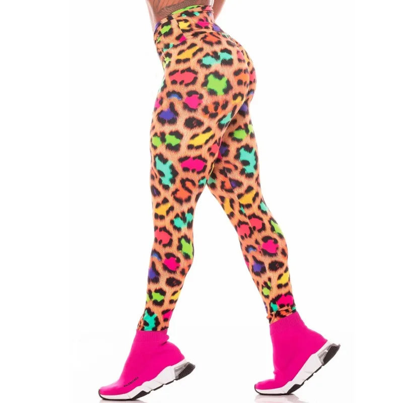 Women's Leopard Luxe 3D Push-Up Fitness Leggings