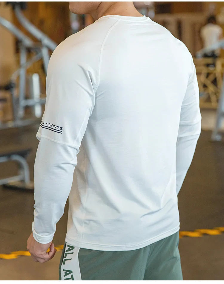 Men's Quick Dry Compression Long-Sleeve Workout Tee