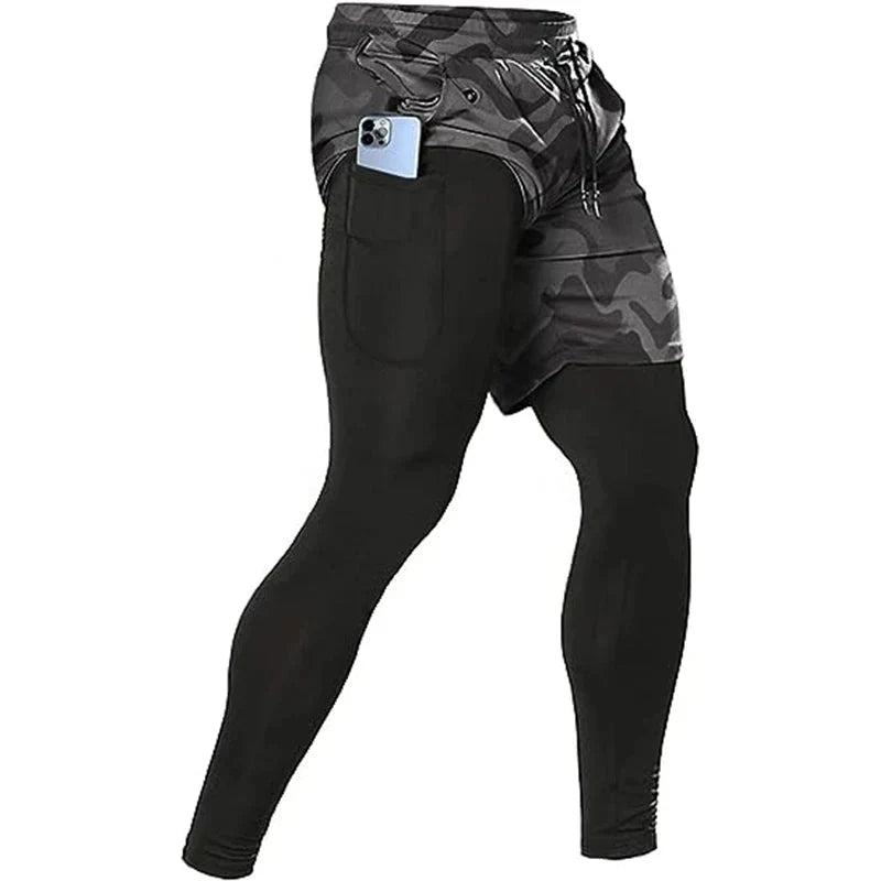 Men’s 2-in-1 Quick-Dry Training Pants – Athletic Joggers for Running, Gym & Fitness