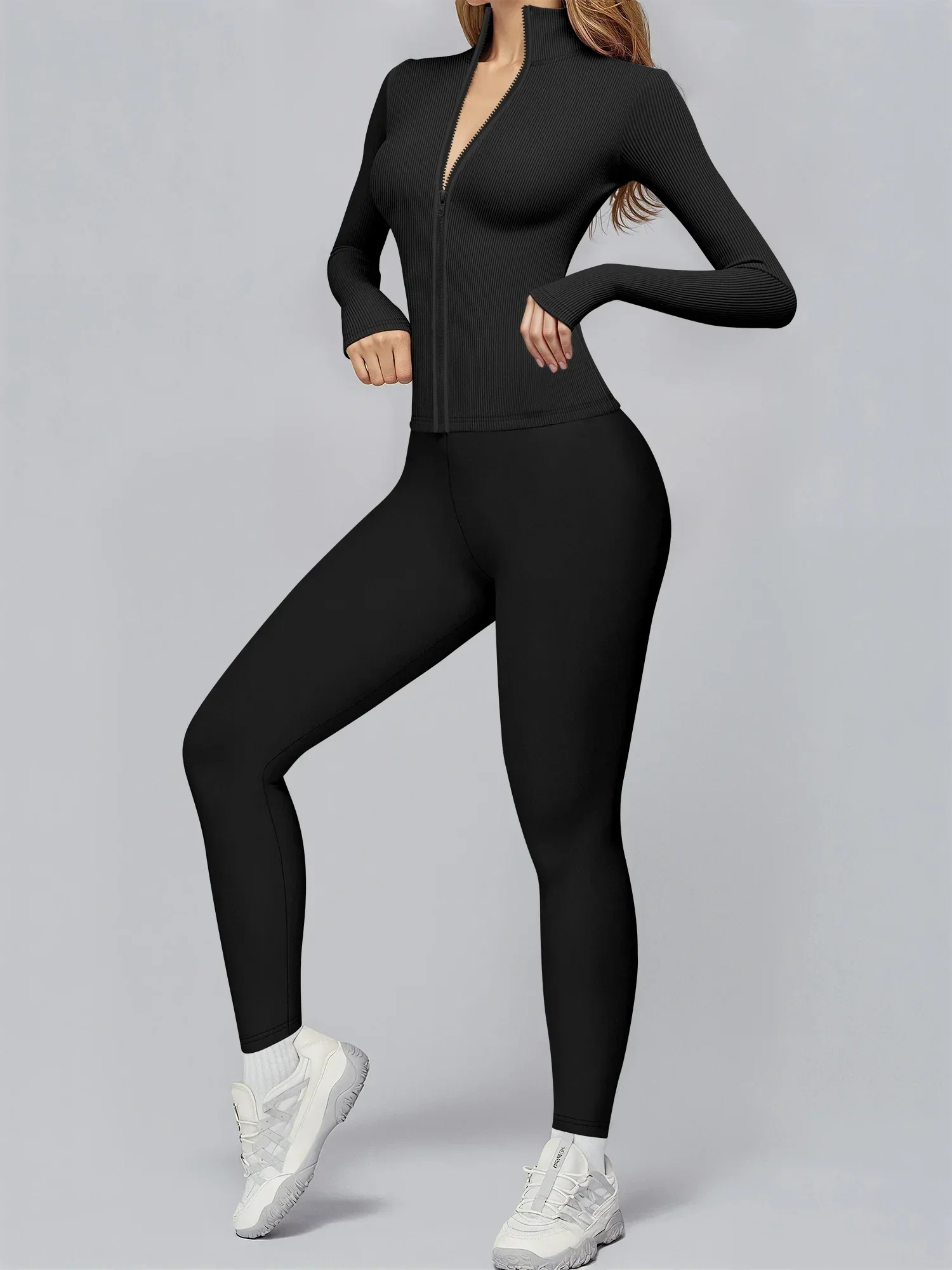 Women's Premium Ribbed Activewear Set