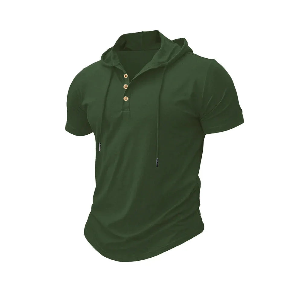 Men's Slim Fit Hooded Breathable T-shirt