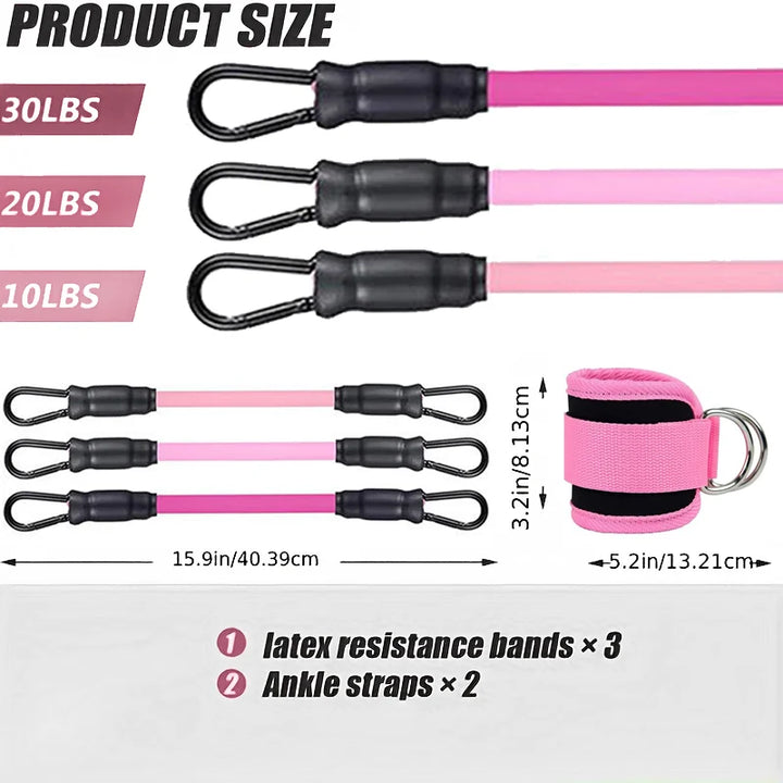 Yoga Ankle Straps Resistance Bands Set