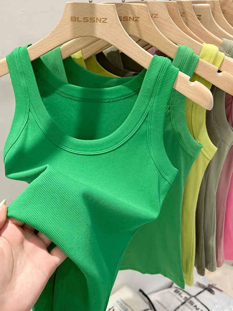 Women's Ribbed Elastic Summer Tank 2026