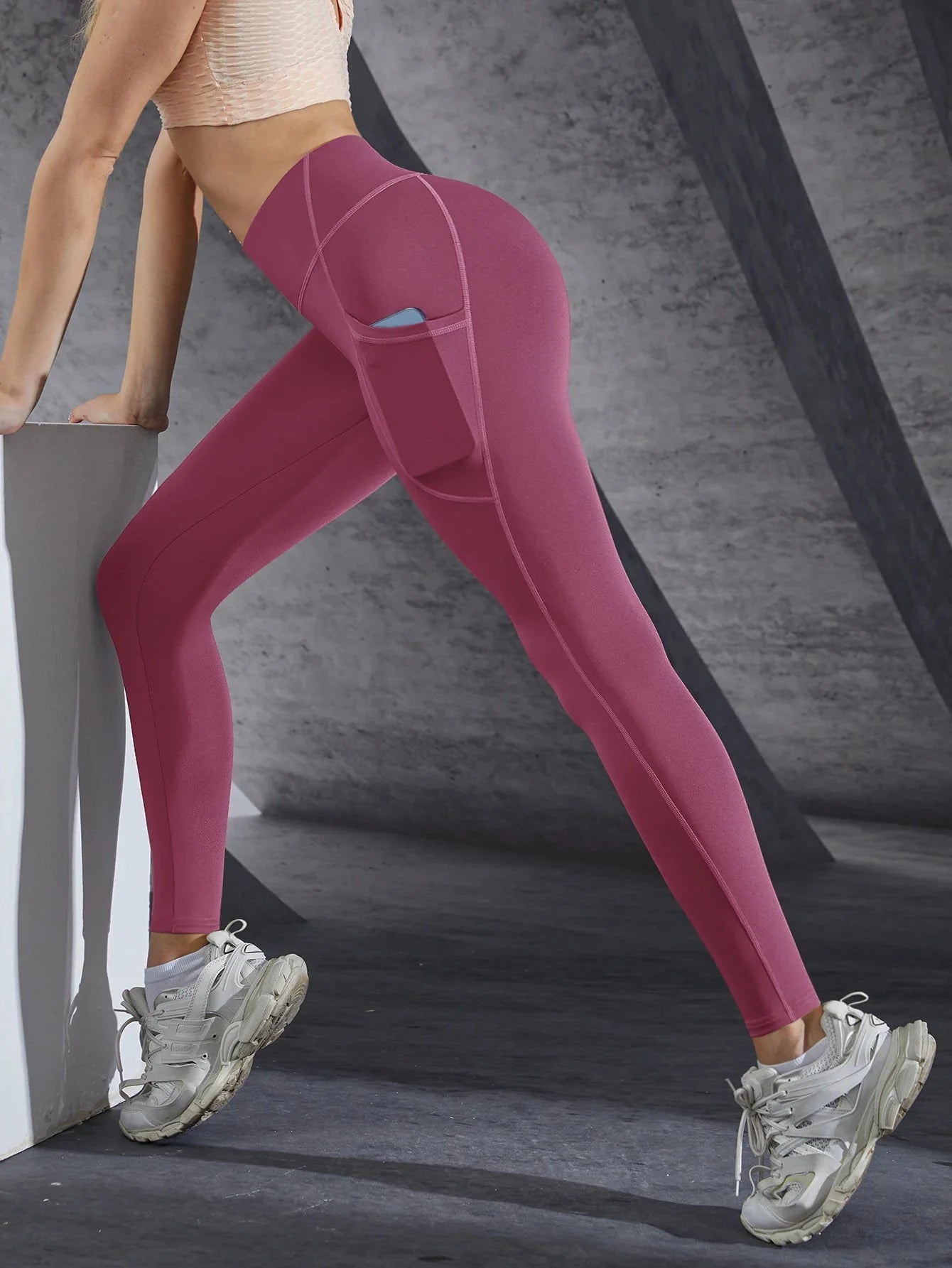 Women's High Waist Stretch Leggings with Pocket