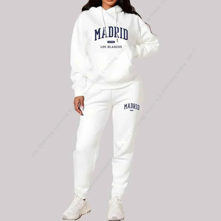 Women's Madrid Print Track Suit 2-Piece Set