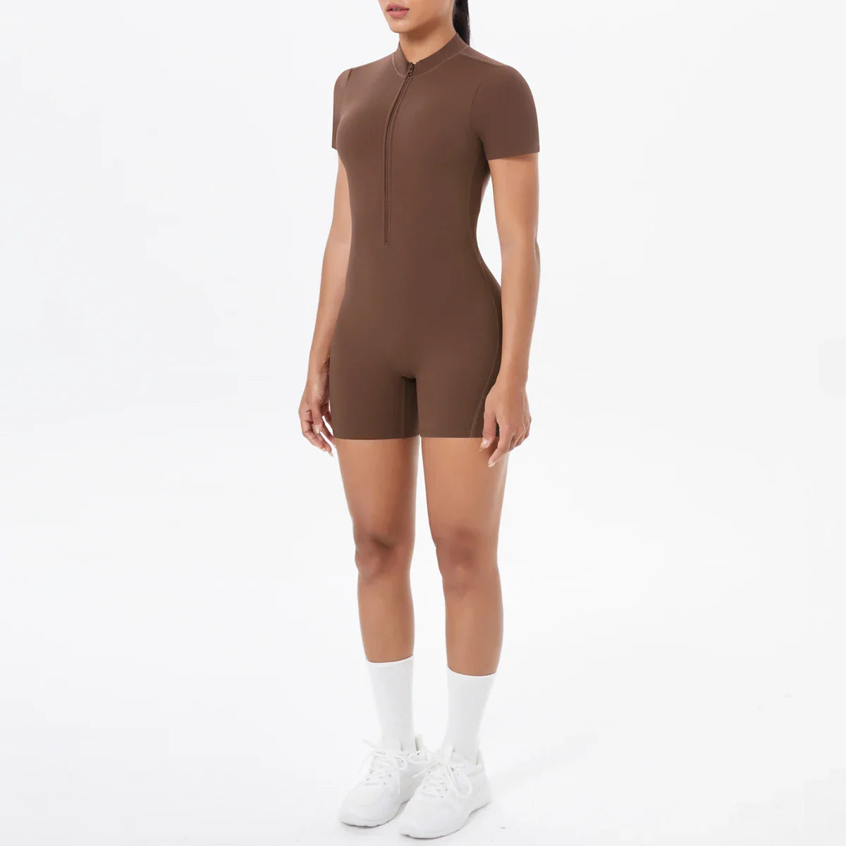 FlexiFit Women's Backless Zip Jumpsuit - Yoga Wear