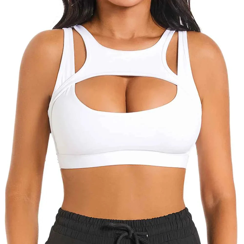Women's Push Up Sports Bra with Removable Cups