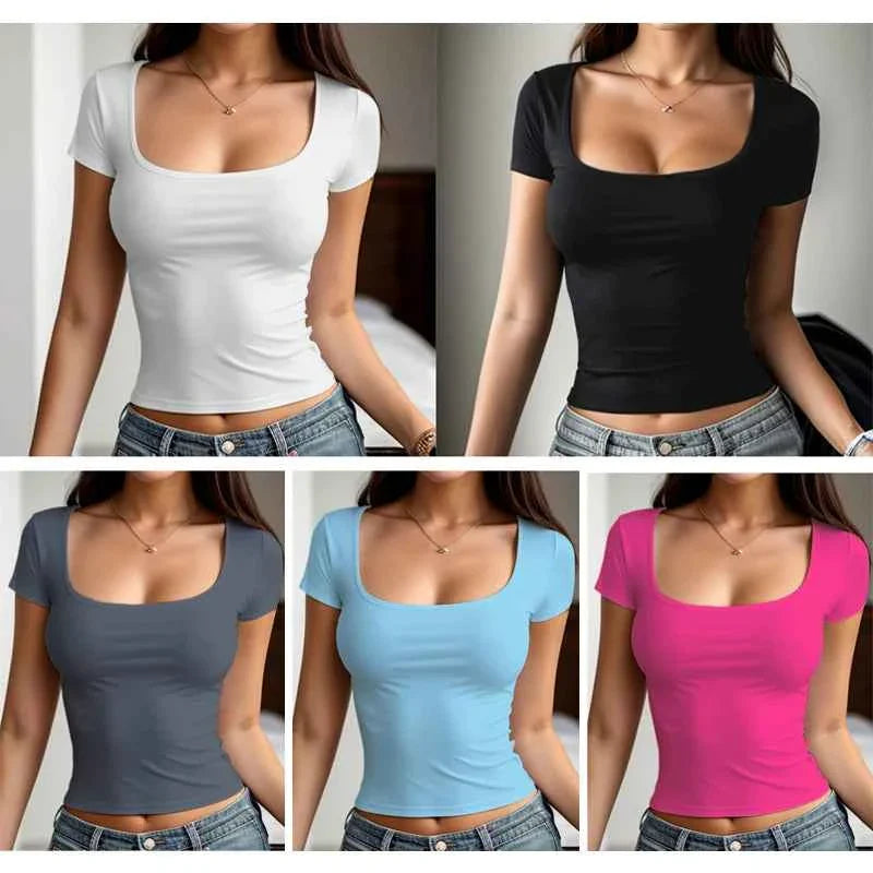 VersaFlex Women's Square Tee: Sleek, Stylish Summer Essential