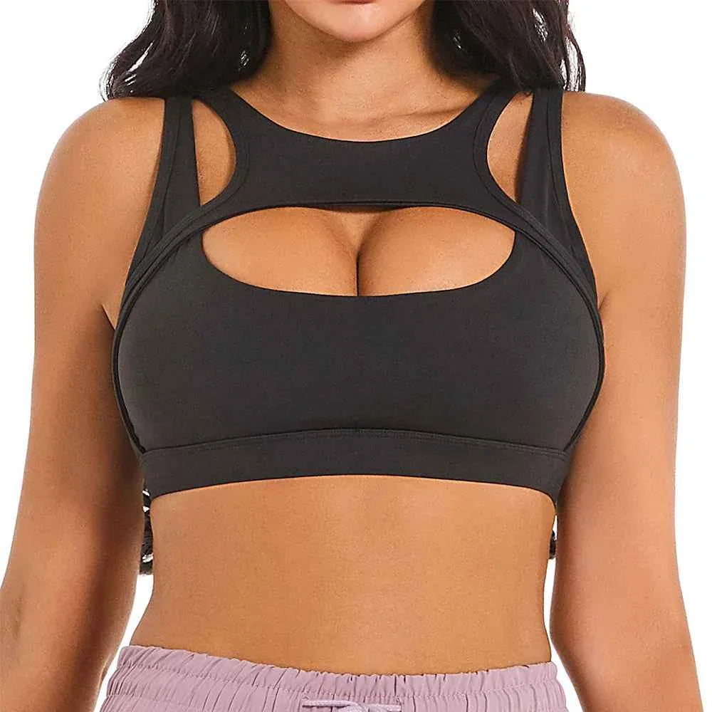 Women's Push Up Sports Bra with Removable Cups