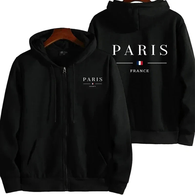 Men's Paris Printing Hoodie