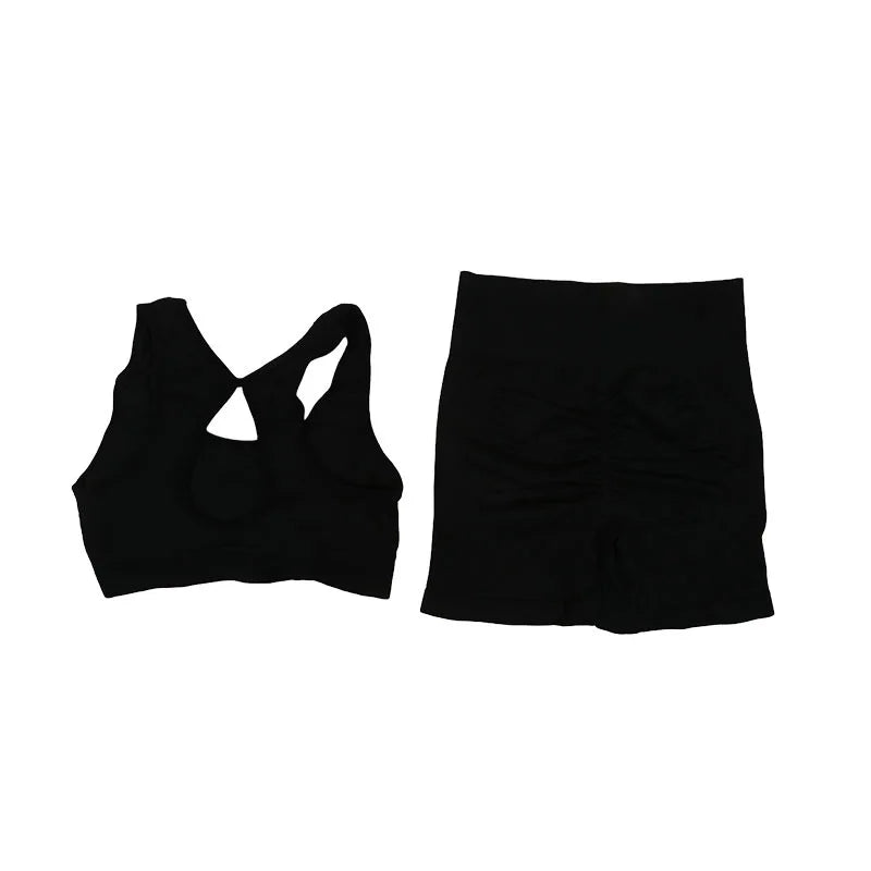 Women's Yoga Fitness Suit Shorts Workout Set