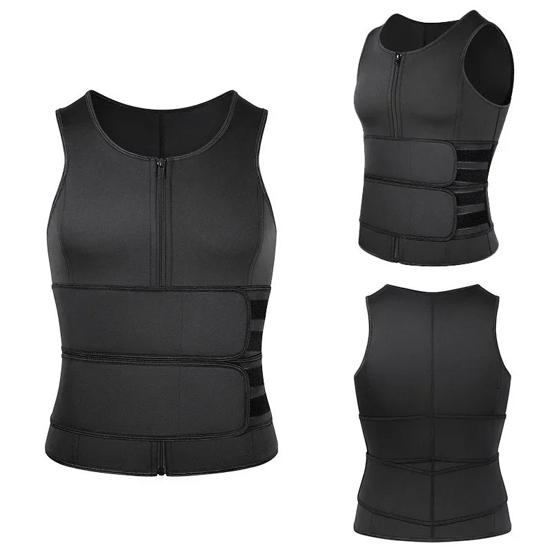 Men's Compression Body Shaper Slimming Waist Trainer Vest
