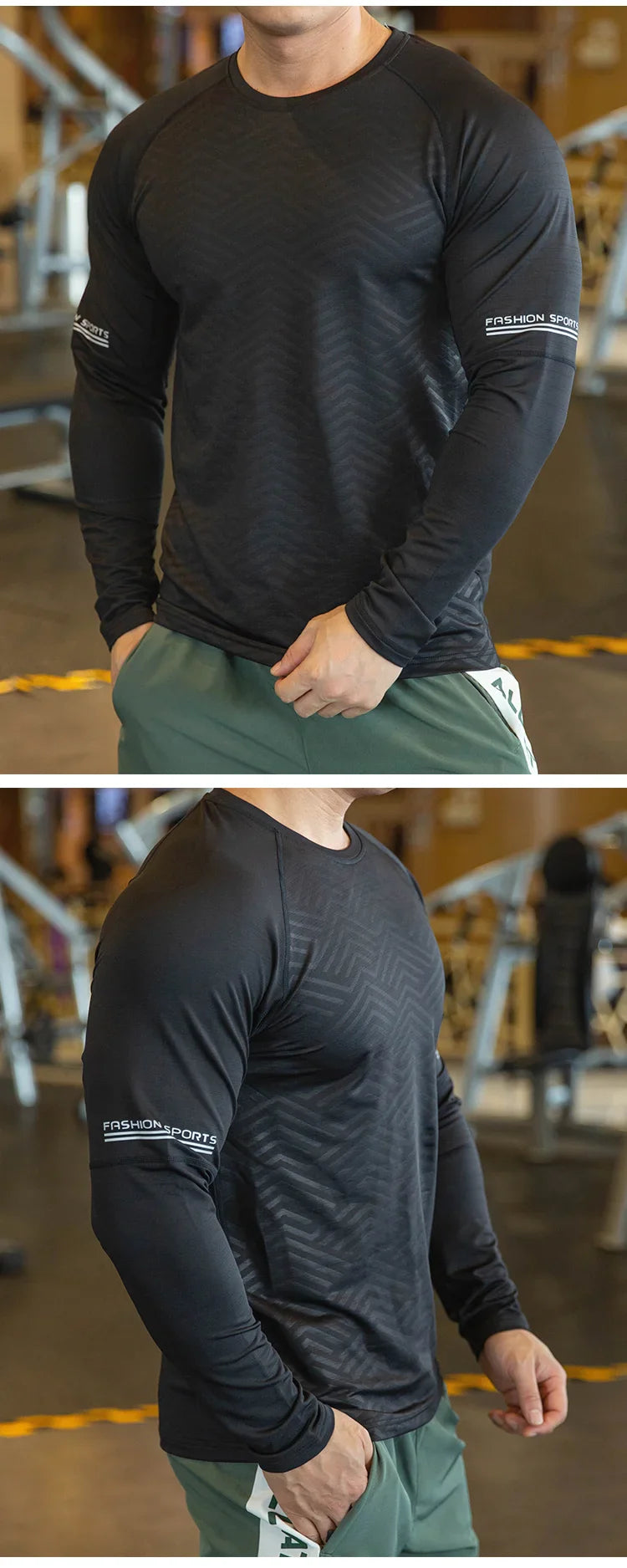 Men's Quick Dry Compression Long-Sleeve Workout Tee