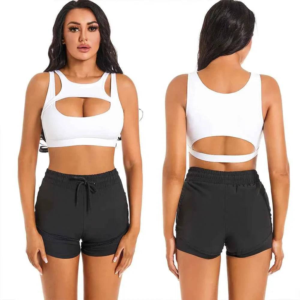Women's Push Up Sports Bra with Removable Cups