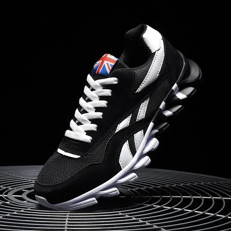 Men's Breathable Cushioned Thick Sole Running Sneakers