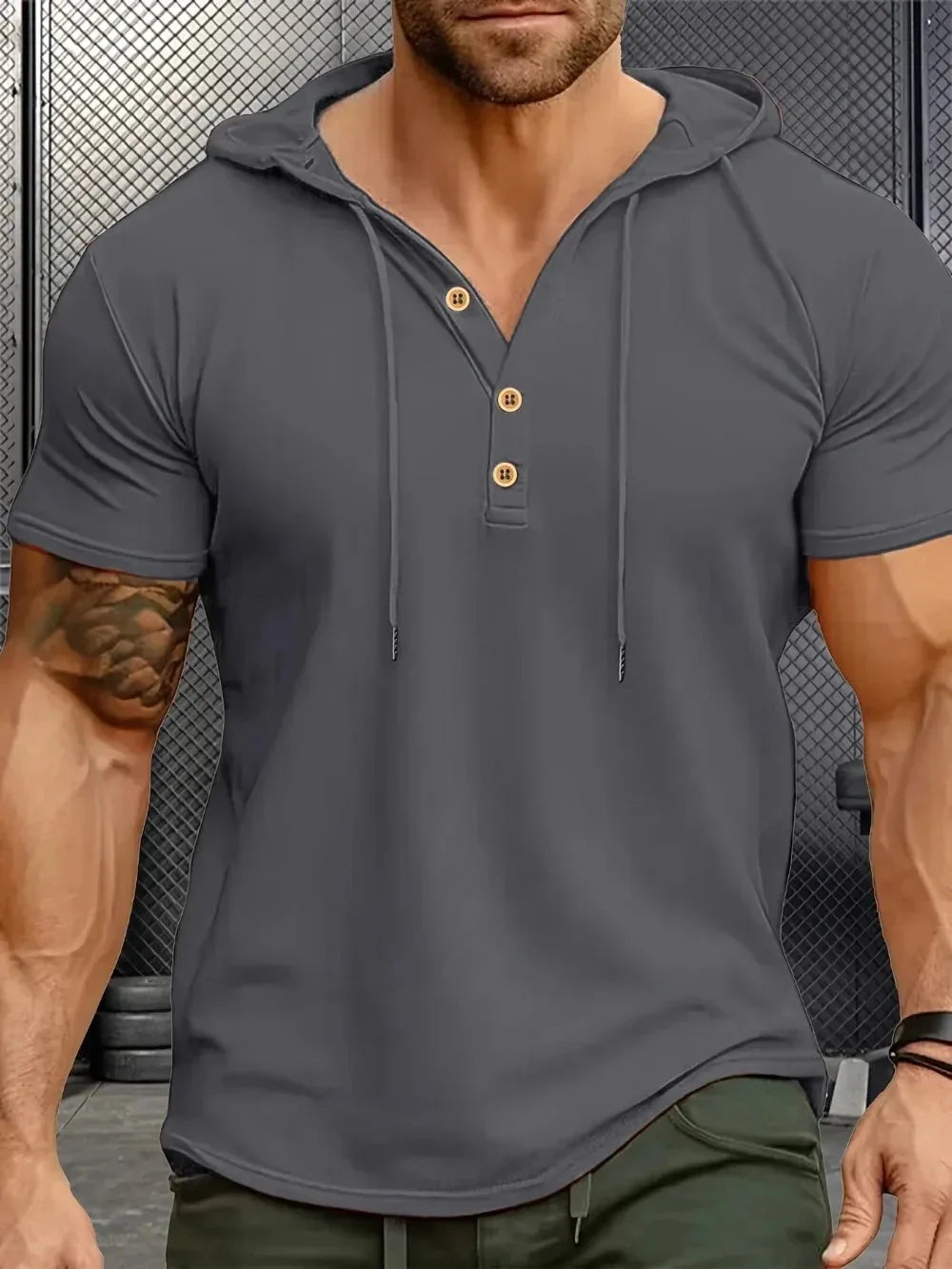 Men's Slim Fit Hooded Breathable T-shirt