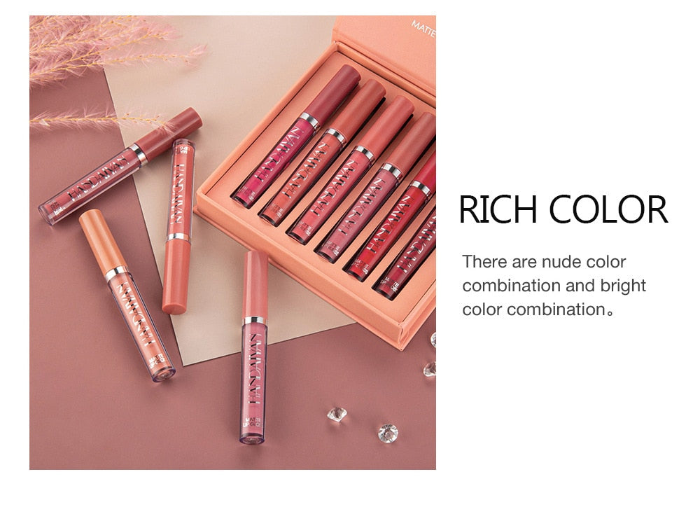 Ultra Matte Velvet Waterproof Long Lasting Liquid Lip Gloss Set