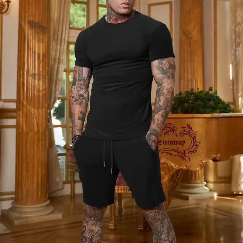 Men's Breathable Summer Sportswear Shorts Set