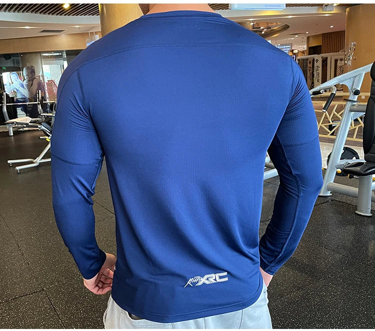 Men's Quick Dry Compression Long-Sleeve Workout Tee