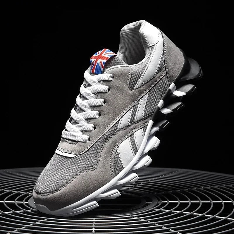 Men's Breathable Cushioned Thick Sole Running Sneakers