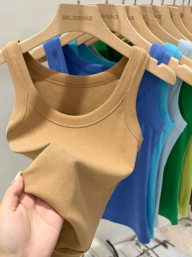Women's Ribbed Elastic Summer Tank 2026