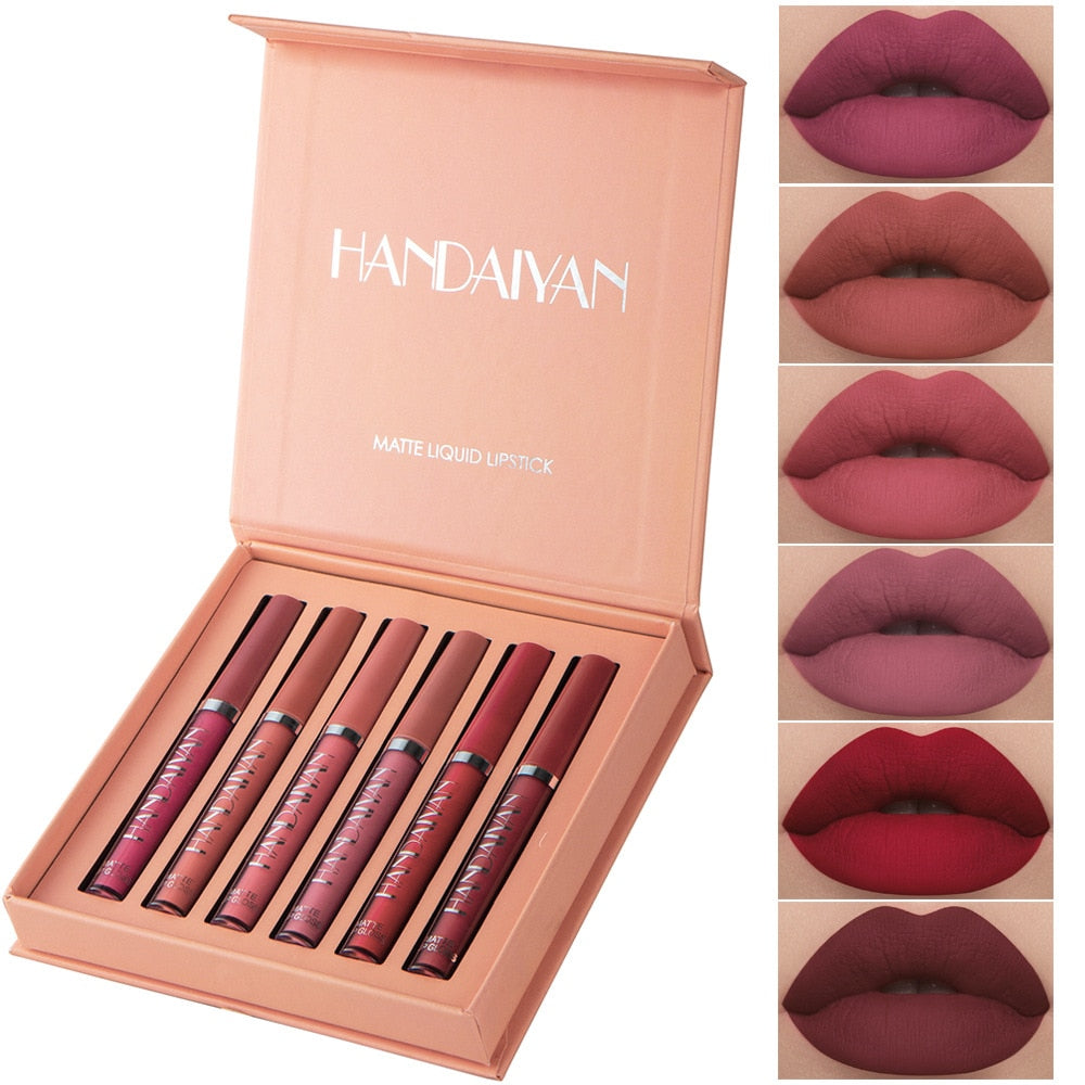 Ultra Matte Velvet Waterproof Long Lasting Liquid Lip Gloss Set