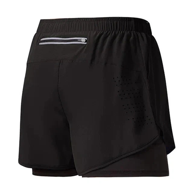 Men’s 2-in-1 Running Shorts – Quick-Dry Double Layer Gym Shorts