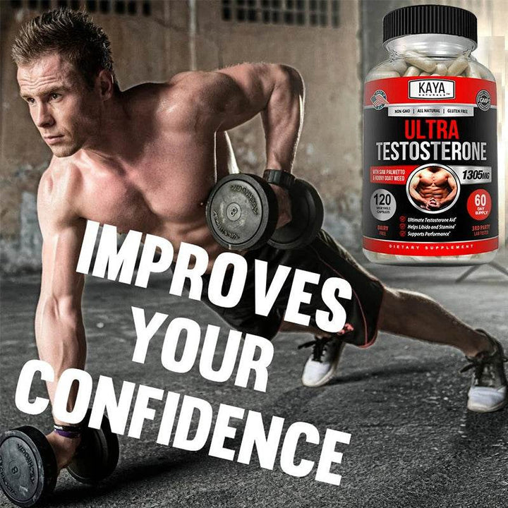 Ultra Testosterone Male Muscle Booster - Natural Workout Supplement To Boost Energy, Endurance and Strength