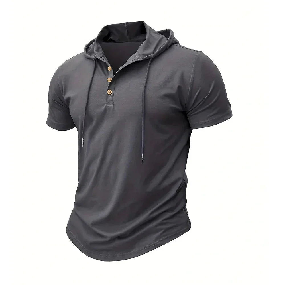 Men's Slim Fit Hooded Breathable T-shirt