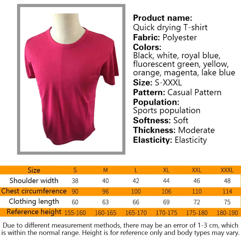Men's Casual Soccer Quick Dry T-Shirt