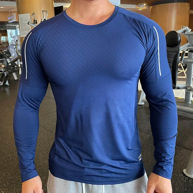 Men's Quick Dry Compression Long-Sleeve Workout Tee