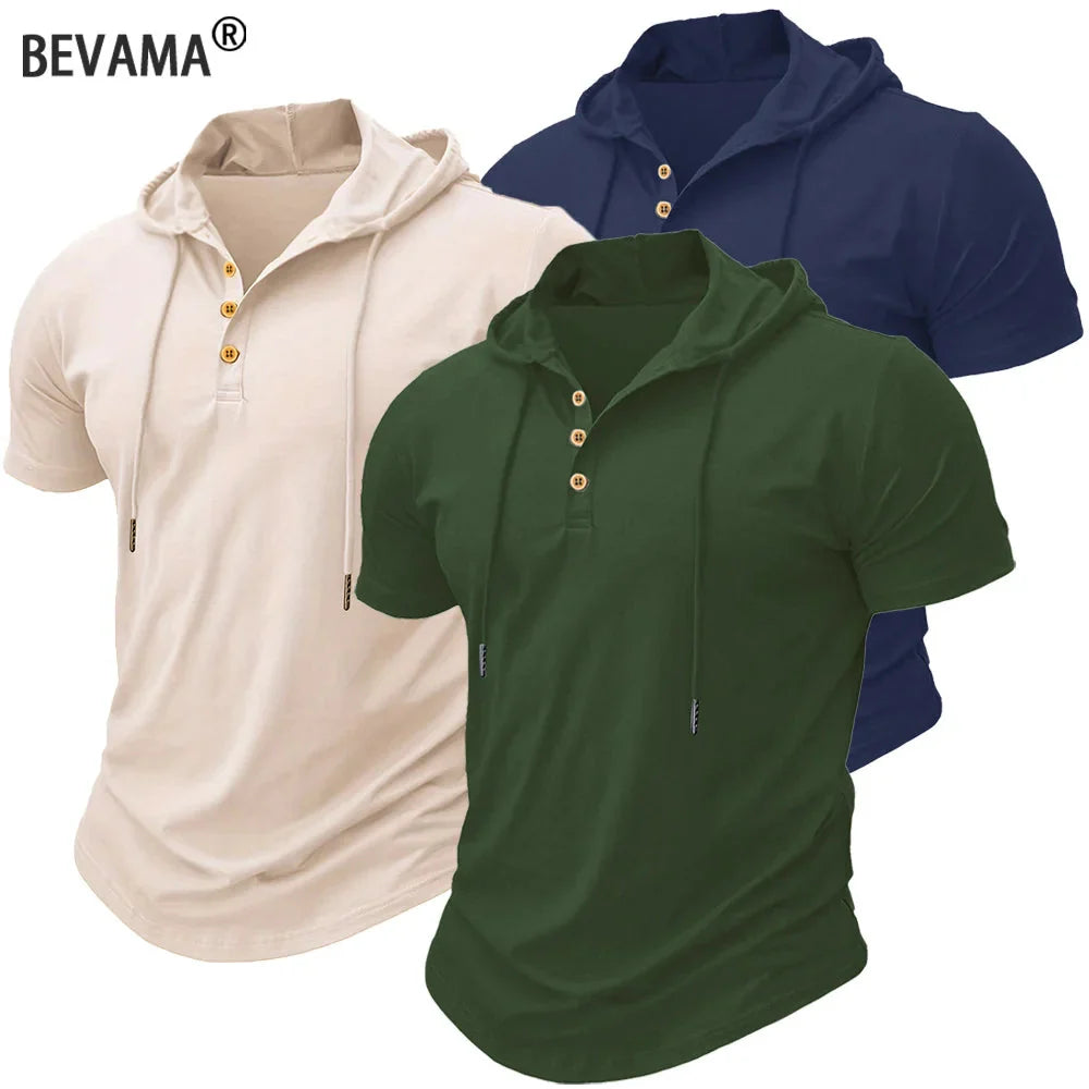 Men's Slim Fit Hooded Breathable T-shirt
