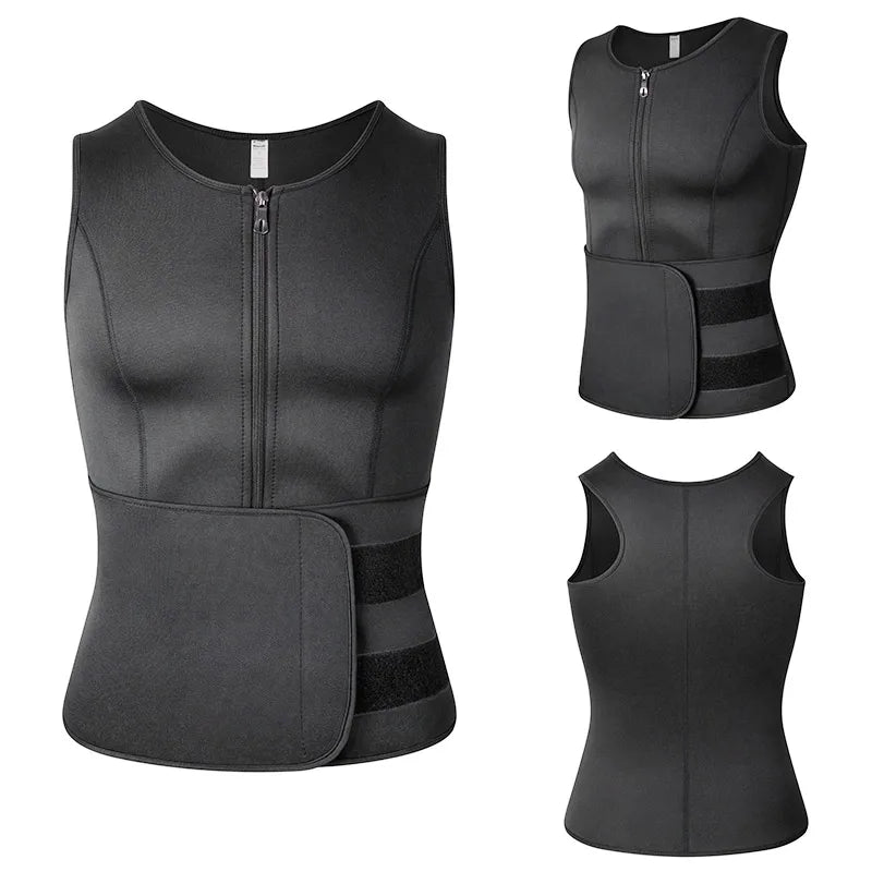 Men's Compression Body Shaper Slimming Waist Trainer Vest