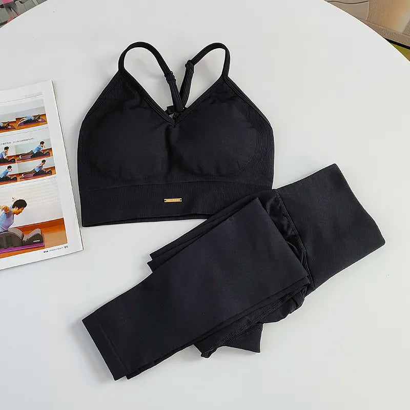 Women's Seamless High Waist Yoga Gym Set