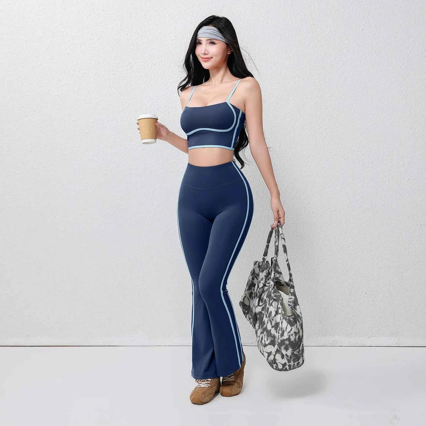 Women's Plus Size Flare Yoga Pants - Stretch & Breathable