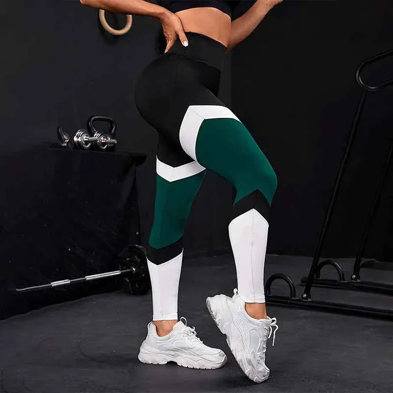 Women's Colorblock High Waist Yoga Pants
