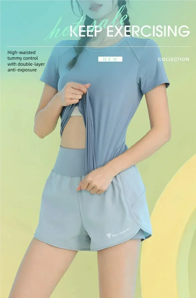 Lightweight Yoga Shorts for Women with Pockets
