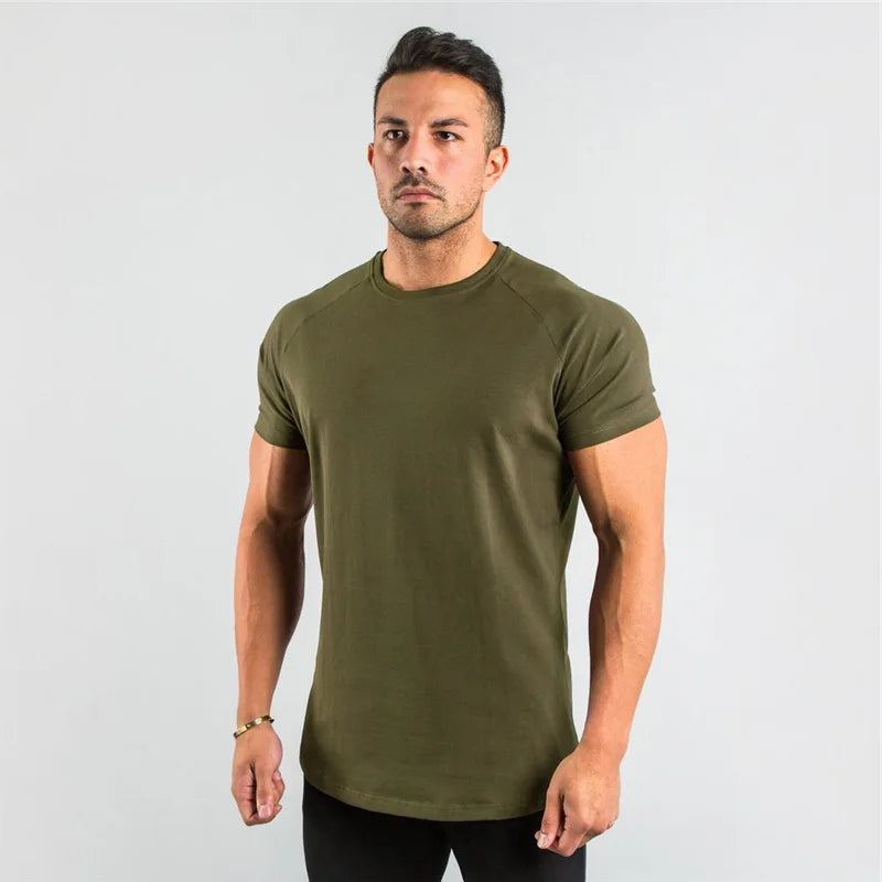 Men's Cotton Plain Fitness T-Shirts