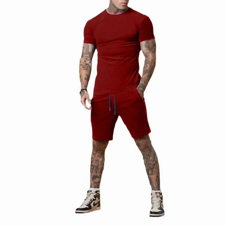 Men's Breathable Summer Sportswear Shorts Set