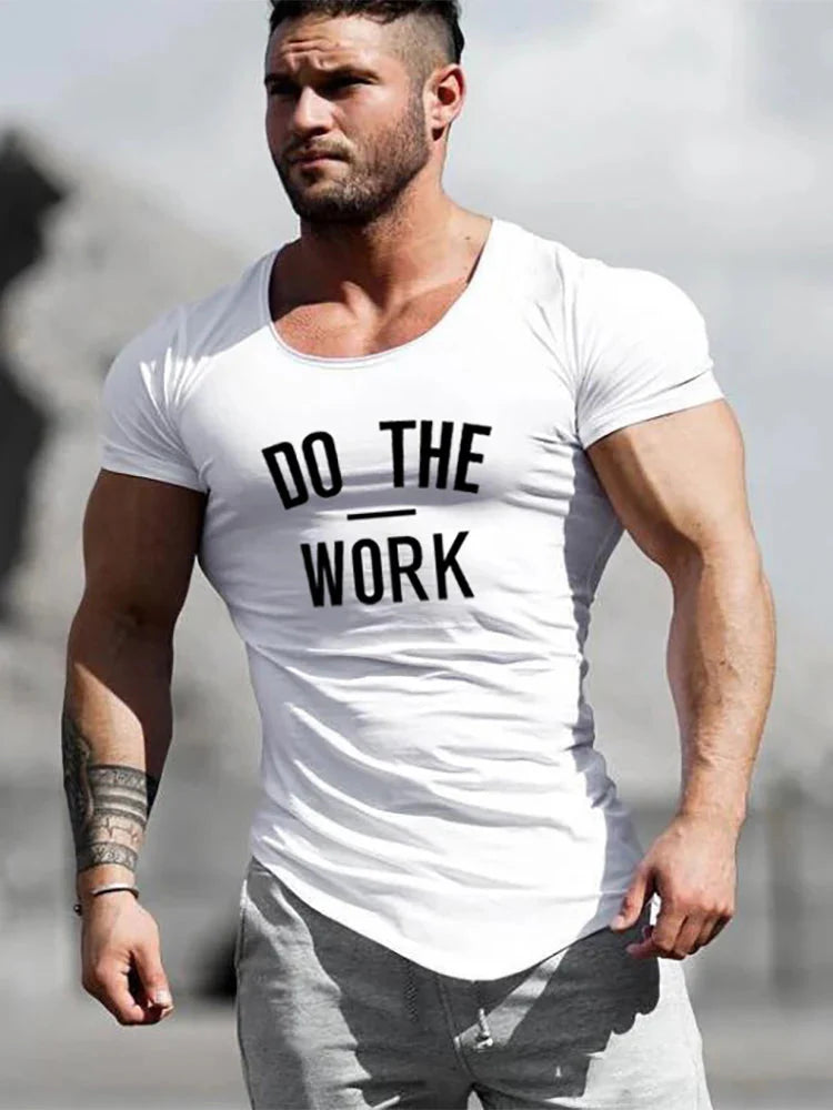 Men's Running Sport Slim Fit Graphic T-Shirt