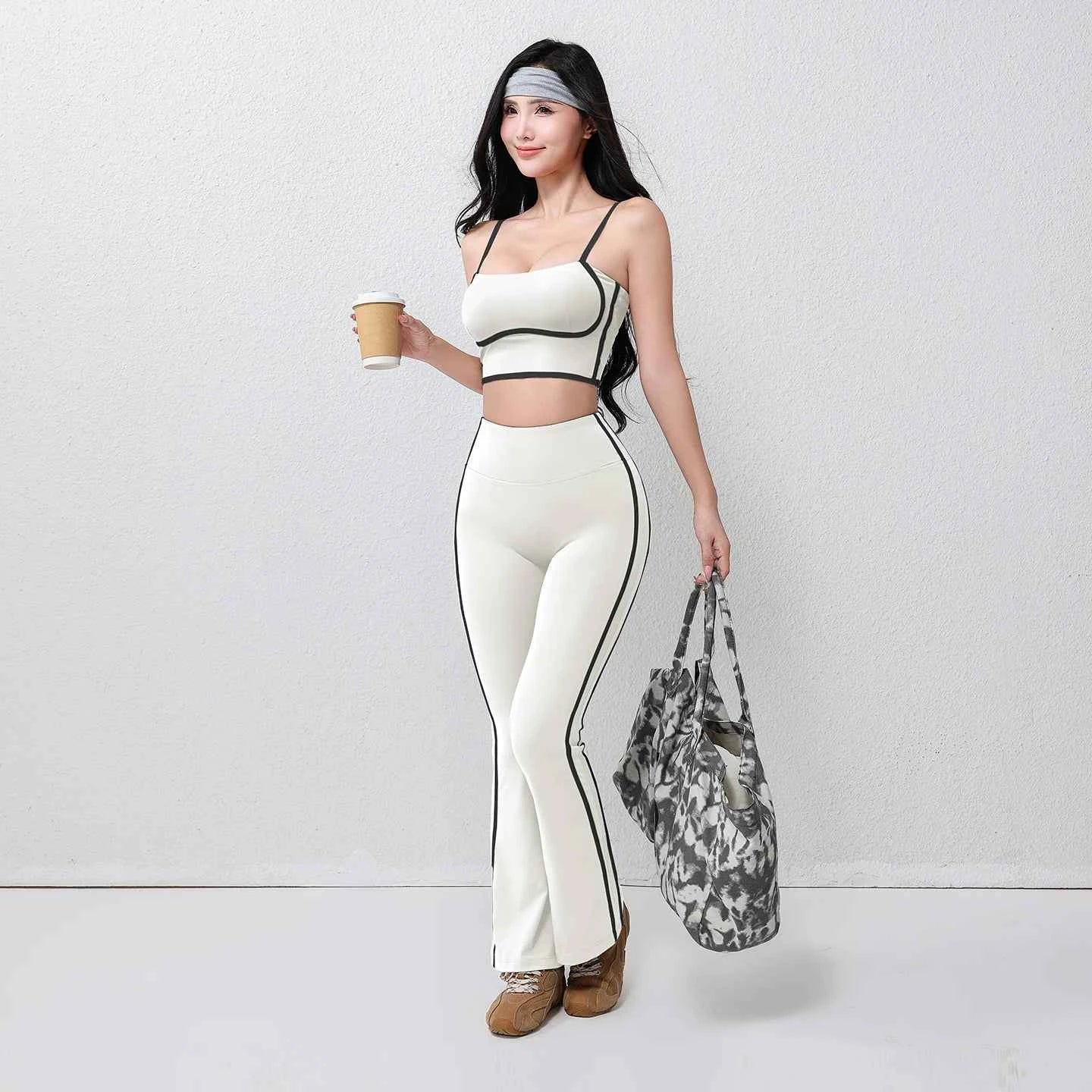 Women's Plus Size Flare Yoga Pants - Stretch & Breathable